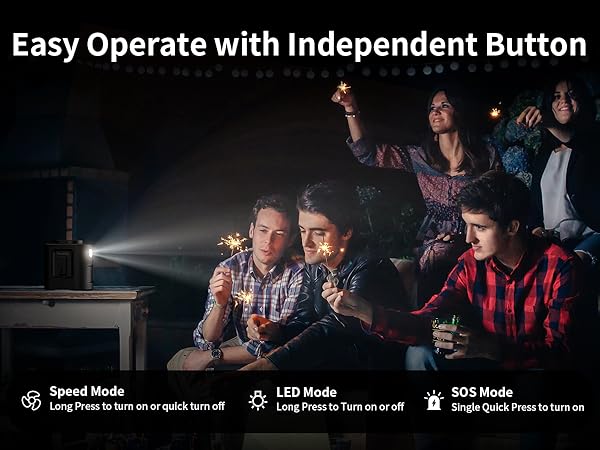 power bank outdoor fan with flashlight