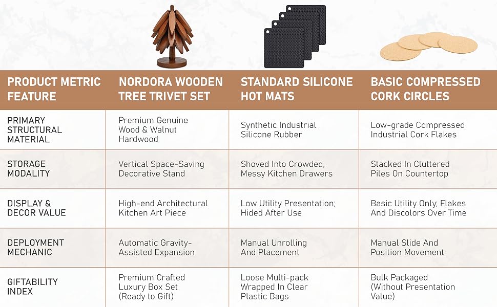 trivet tree sitting on the kitchen counter to use and protect the counter from hot dishes and pans