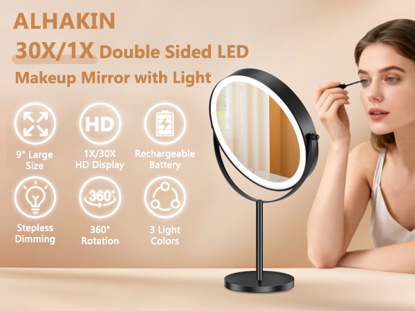lighted makeup mirror