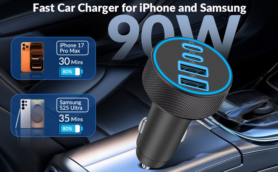 90W Car charger