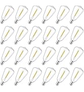 Brightown ST38 Replacement LED Light Bulbs, 25 Pack Clear Edison Bulb fits E12 C7 Screw Base 0.6W...