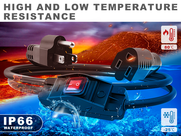 Waterproof Extension Cord with Switch