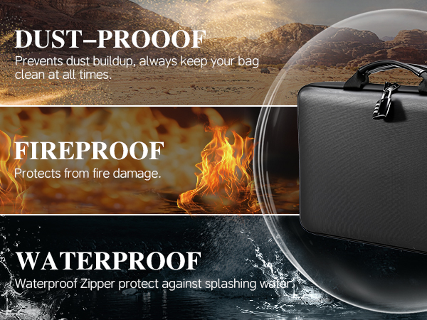 Fireproof Document Box File Organizer
