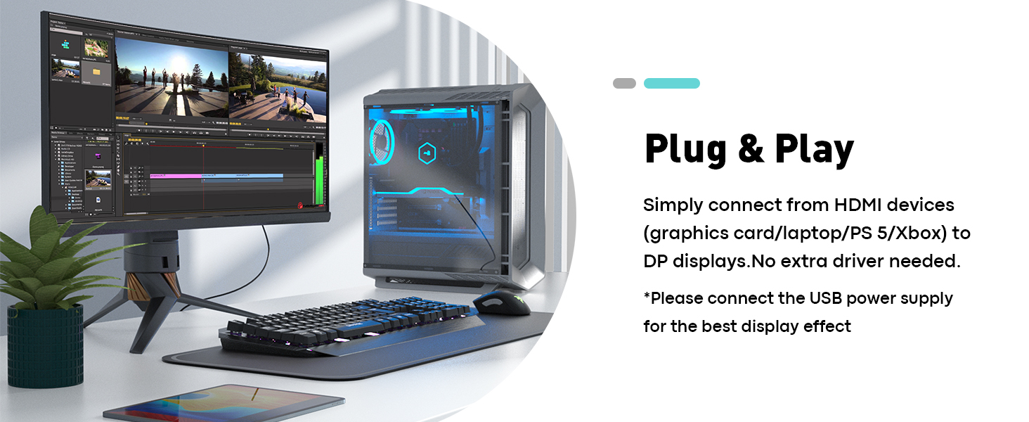 displayport female to hdmi male 