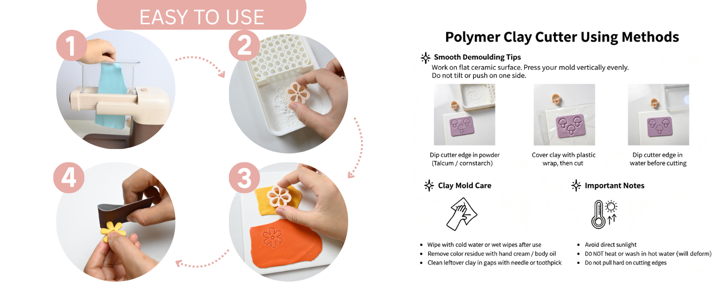 JOUIUA polymer clay cutter methods