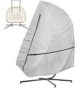 Patio Hanging Egg Chair Cover Double Seat , 600D Heavy Duty Waterproof Outdoor Double Seat Wicker...