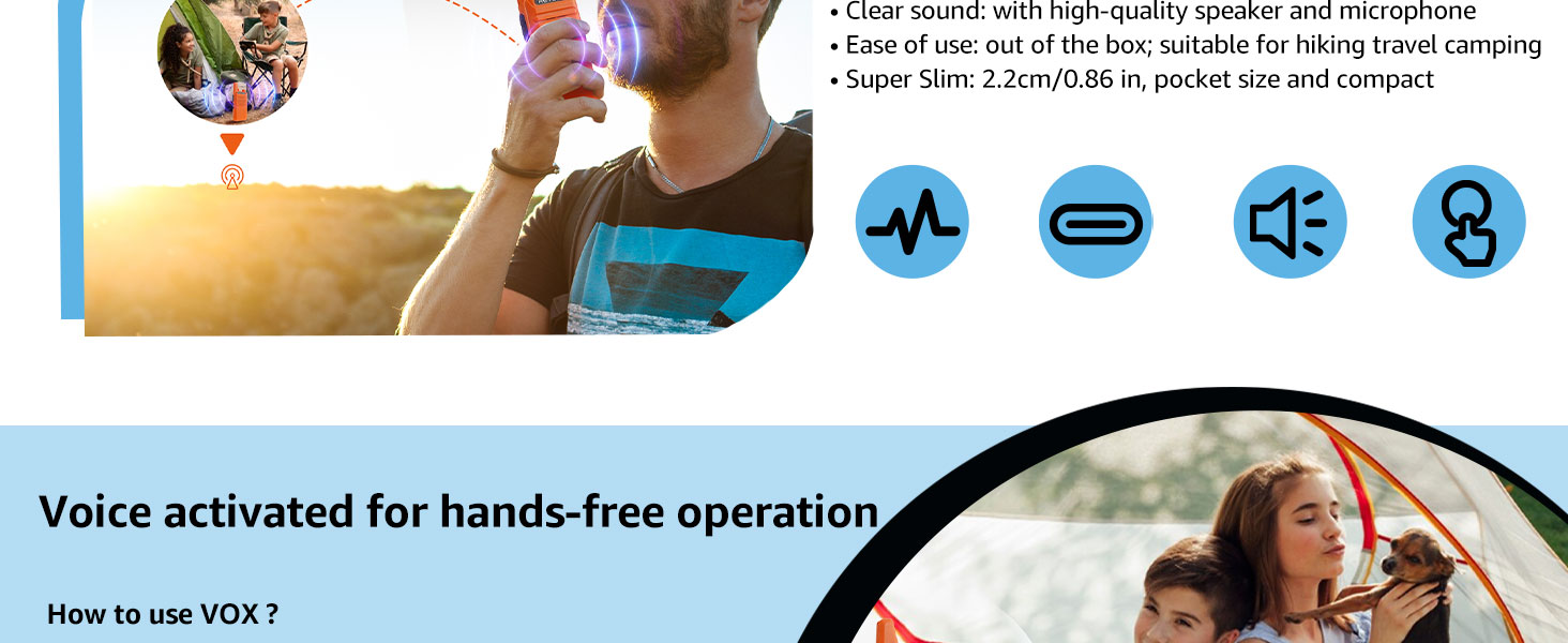 2 way radio long range rechargeable walkie talkies for adults