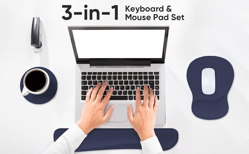 Keyboard wrist rest and mouse pad