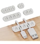 GLUIT Adhesive Desktop Cable Organizer Versatile Cord Holders Wire Clips and Cable Holder Cord Or...