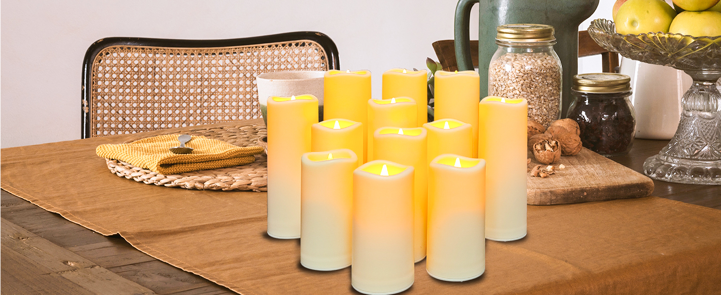 led pillar candles with remote