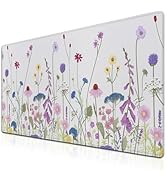 Samgula Desk Mouse Pad Flower Keyboard Mat, Mouse Pads Office Desk Pad, The Mousepad Non-Slip Rub...