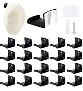 PH PandaHall 20 Sets Adhesive Hat Hooks, Baseball Cap Hook Black Hat Rack Wall Hat Storage Hooks ...