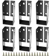 Kinchoix 6 Pcs Concealed Joist Hanger 2x4'' Outdoor Concealed-Flange Light Joist Brackets Conceal...