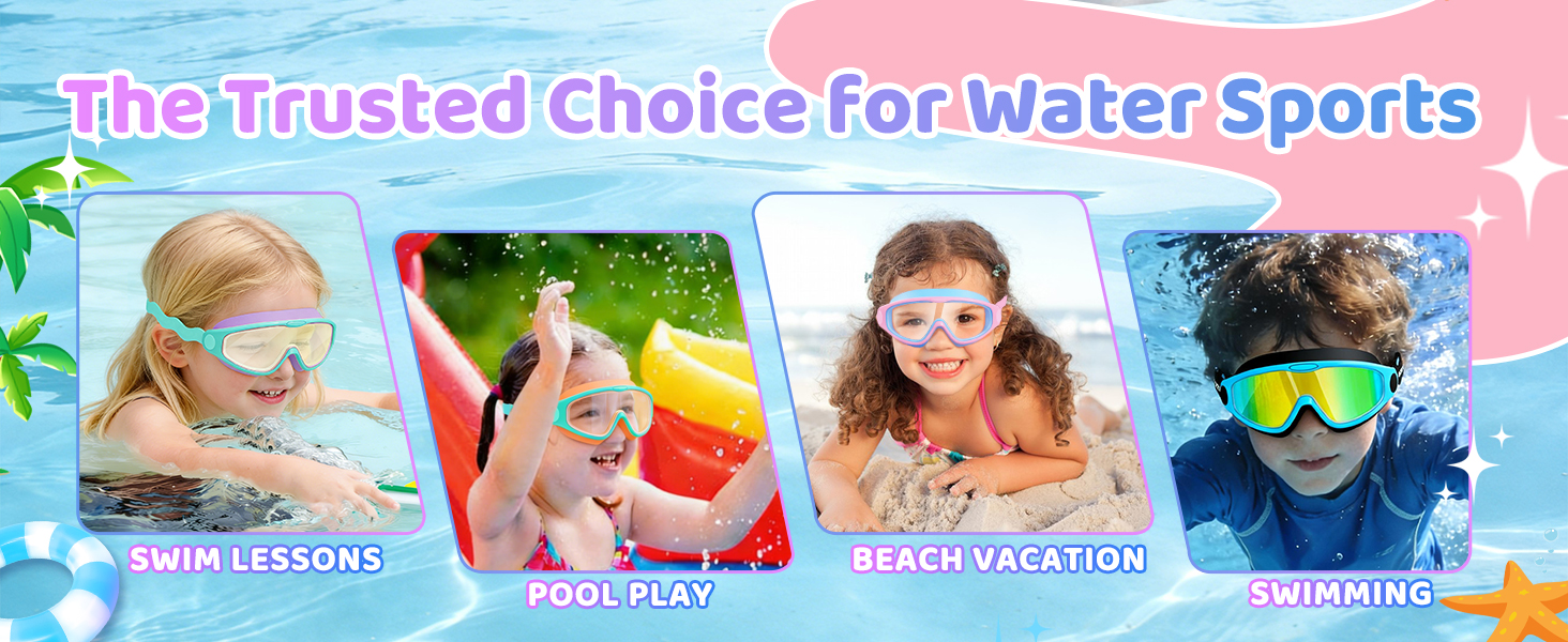 Kids Swim Goggles 2 Pack