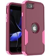 iPhone SE 2020 Case,iPhone SE 2022 Case,3 in 1 Phone Case,Shockproof TPU Hard PC Bumper Drop-Proo...