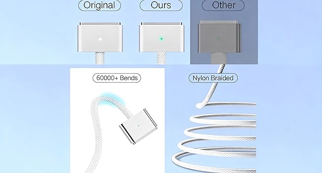 macbook charger cord macbook air charger cord magsafe 3 cable usb-c to magsafe 3 cable
