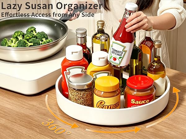 Lazy Susan Organizer - Effortless Access from Any Side