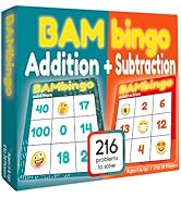 THE BAMBINO TREE Math Flash Cards Bingo Game - Educational Board Game - Teacher Designed Learning...