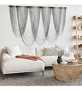 IOWER Large Macrame Wall Hanging Dip-Dyed Macrame Wall Decor Boho Wall Decor Craftsmanship Fiber ...