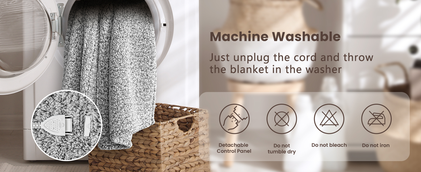 washable heated blanket