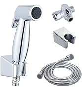 Eurolife Handheld Toilet Bidet Sprayer with Lockable Push Button, Bidet Hose for Feminine Wash, C...