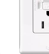 5 Pack - POWAWINI Ultra Thin GFCI Outlet 20 Amp, UL Listed, Self-Test with LED Indicator, Tamper-...