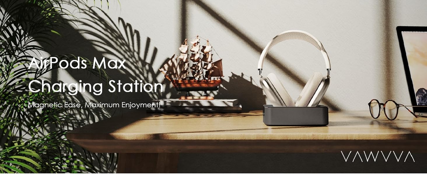 apple airpod max wireless charging station charger base dock stand headphone mount airpodsmax