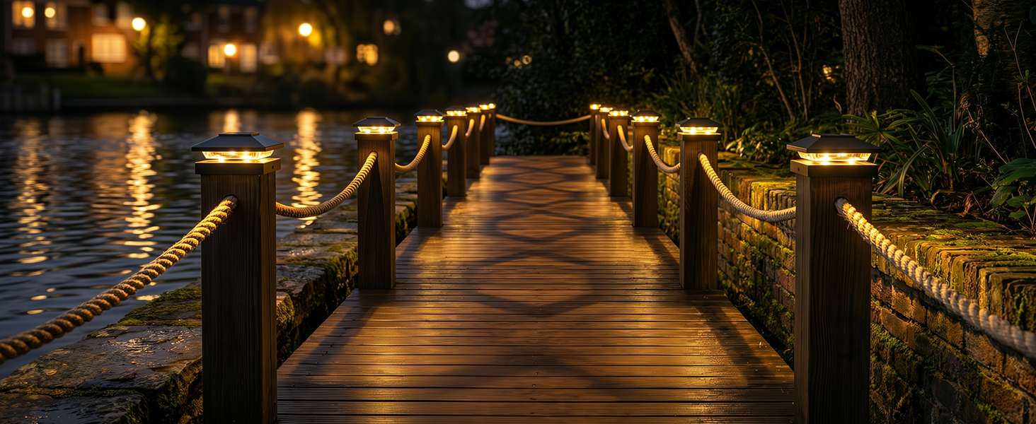 fence post solar lights