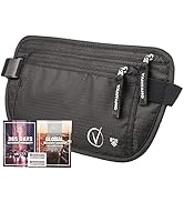Money Belt For Travel Hidden, RFID Protected Waist Wallet, Fits Passport &amp; Phone with covers, Inc...