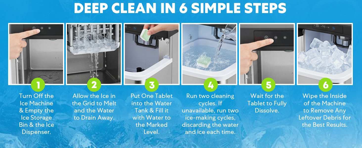 ice maker cleaner and descaler nugget ive cube commercial
