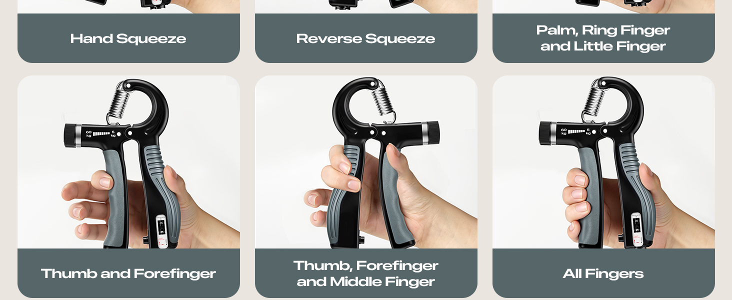 Grip Strength Trainer Adjustable Resistance Strength Trainer Hand Gripper &amp;amp;amp;amp; Strengthener