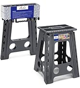 ACKO Folding Step Stool Foldable 17.5 Inch Stools for Adults and Kids,Plastic Stools Tall 400 lbs...