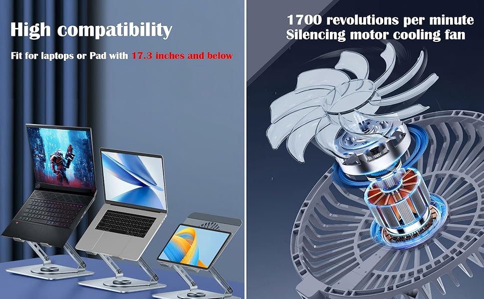 360 rotating laptop stand