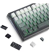 Shine Through PBT Keycaps Set-Polar Day Black Double Shot Side Printed Backlist Keycaps 135 Keys ...