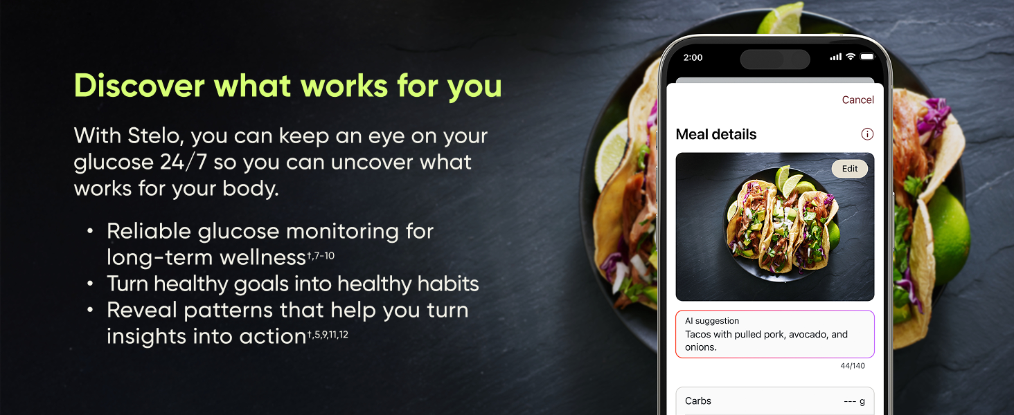 With Stelo, you can keep an eye on your glucose 24/7 so you can uncover what works for your body.