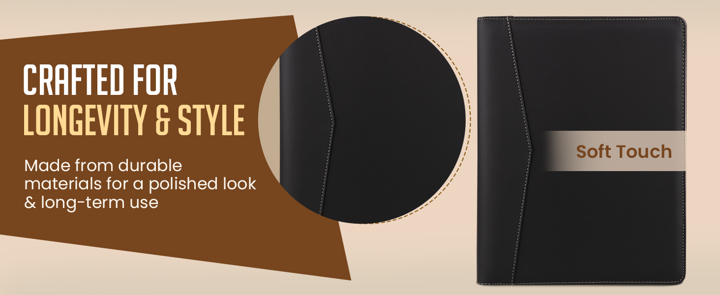 Non-zip padfolio (base model)-Black