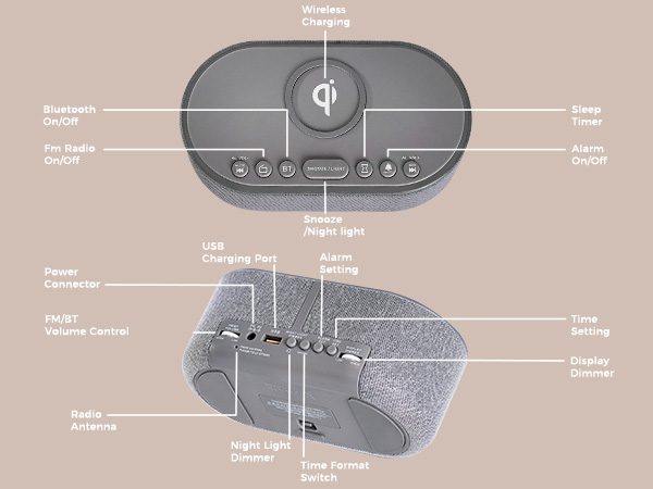 clock radio with charging station