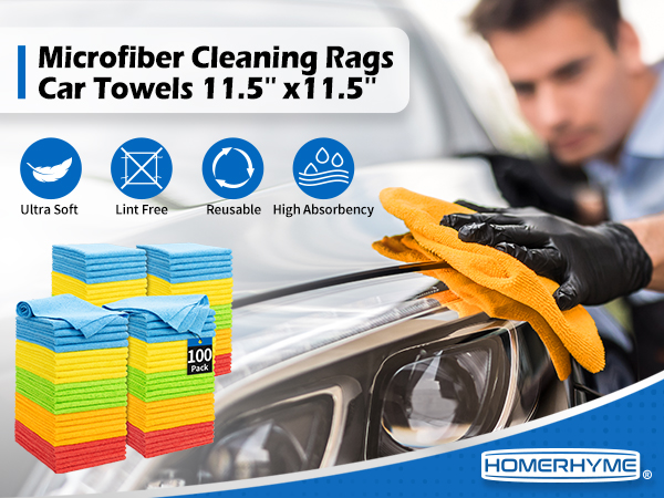 Microfiber cleaning car towels