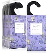 ROSE COTTAGE Large 12 Packs Fresh Linen Hanging Closet Deodorizer Air Freshener Long Lasting Scen...