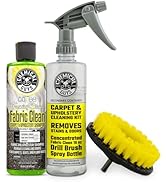Chemical Guys Foaming Citrus Fabric Clean Drill Brush Kit - High Foaming Stain and Odor Remover, ...
