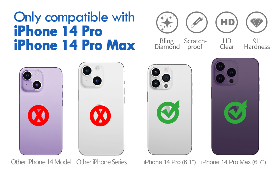 iphone 14 pro camera lens protector bling glitter diamond