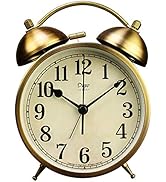 Maxspace Dual Alarm Clock,4-Inch Twin Bell Alarm Clock, Table Desk Alarm Clock Battery Operated w...