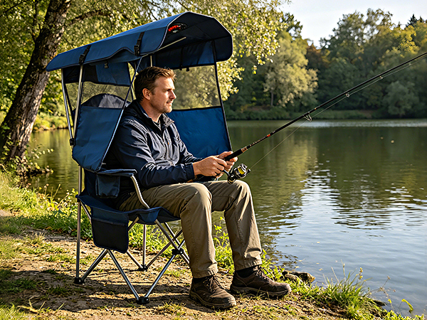 chair with canopy shade