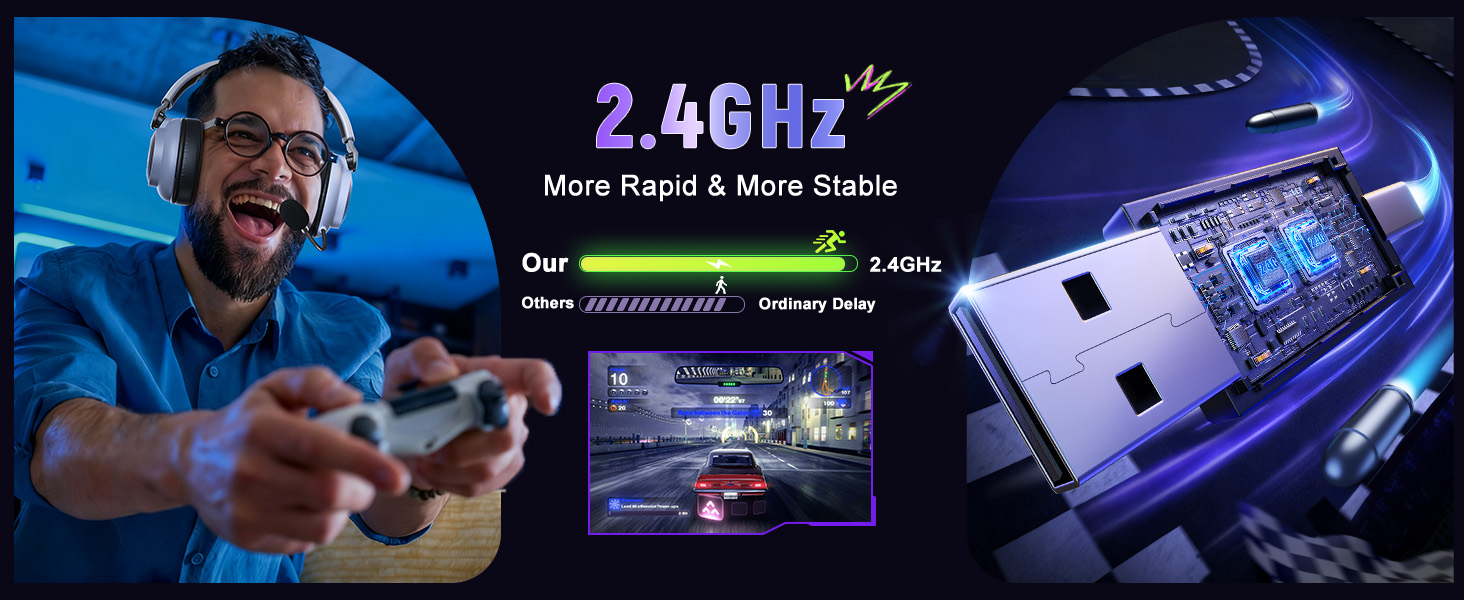 wireless gaming headset with mic,gaming headset ps5 pc,ps5 wireless headset,xbox,Low Latency