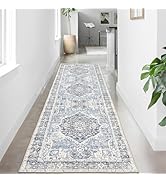 Domitapis Runner Rug 2×8, Vintage Boho Rug,Ultra-Soft Low Pile, Washable, Non Slip,Stain Resistan...