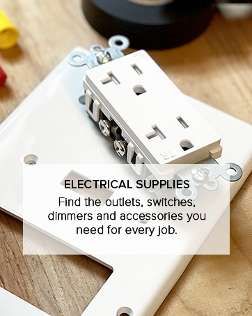 conduit, wire, outlets, switches, dimmers, motion sensors, wall plates