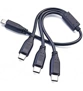 Gavynx USB C Splitter (1Ft),USB C Male to 3 Male 1 in 3 Out Portable Y Splitter Cable Supports Da...