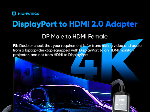 DisplayPort to HDMI