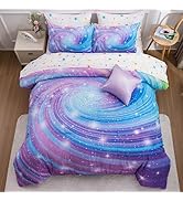 Btargot Super Soft 6 Pieces Gradient Star Ring Comforter Set, Colorful Glitter Rainbow Star Patte...