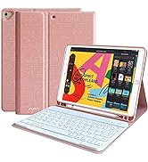 iPad Keyboard Case for 10.2" 9th/8th/7th Generation 2021/2020/2019, Detachable Wireless BT Keyboa...